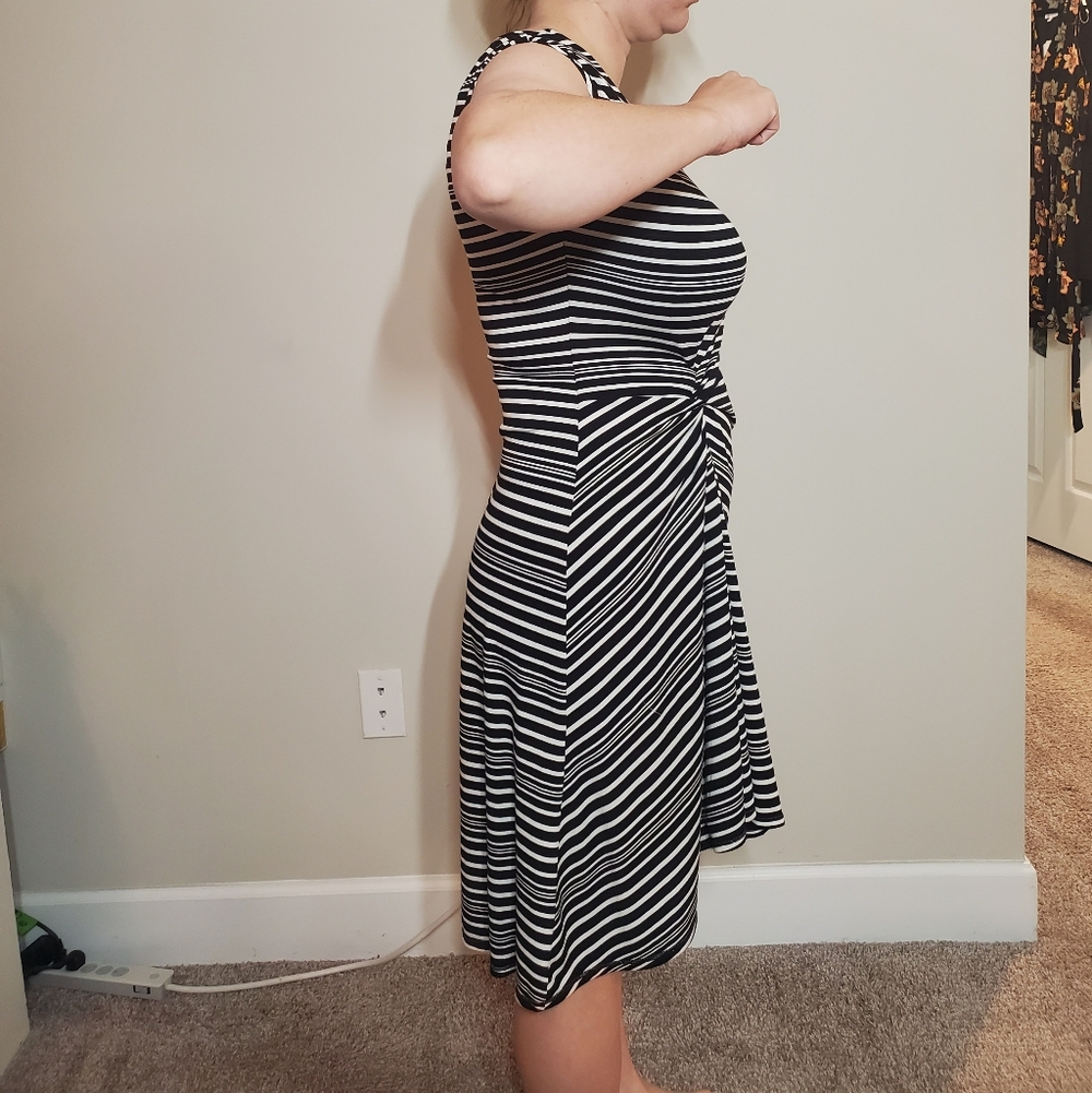 Black and White Striped Dress